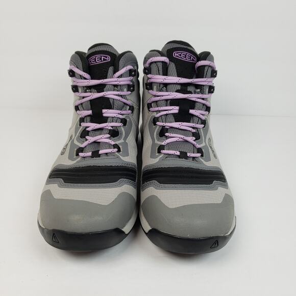 Keen Tempo Mid Womens Size 9.5 Gray Keendry Waterproof Hiking Trail Boot Shoes - Picture 5 of 13